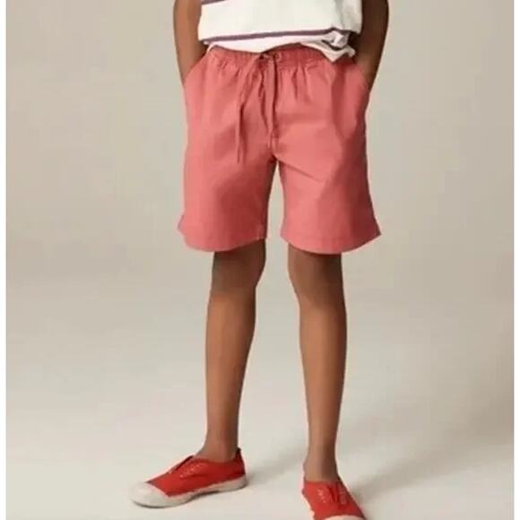Crewcuts J.Crew Pier Short Boys 4T Pink Stretch Twill Drawstring Elastic Waist - Picture 1 of 6